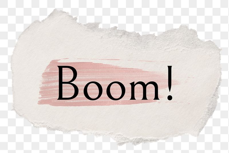 Boom! png ripped paper word | Free PNG - rawpixel