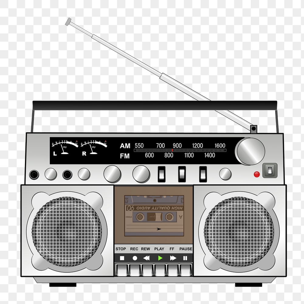 Boombox radio png sticker, music | Free PNG - rawpixel