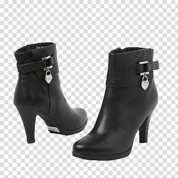 Boot Zipper Shoe, Black zipper boots transparent background PNG clipart
