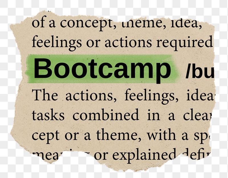 Bootcamp png word sticker, torn | Free PNG - rawpixel