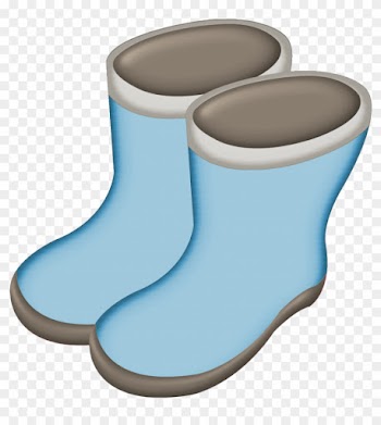 Boots Clip Art - Blue Rain Boots Clipart