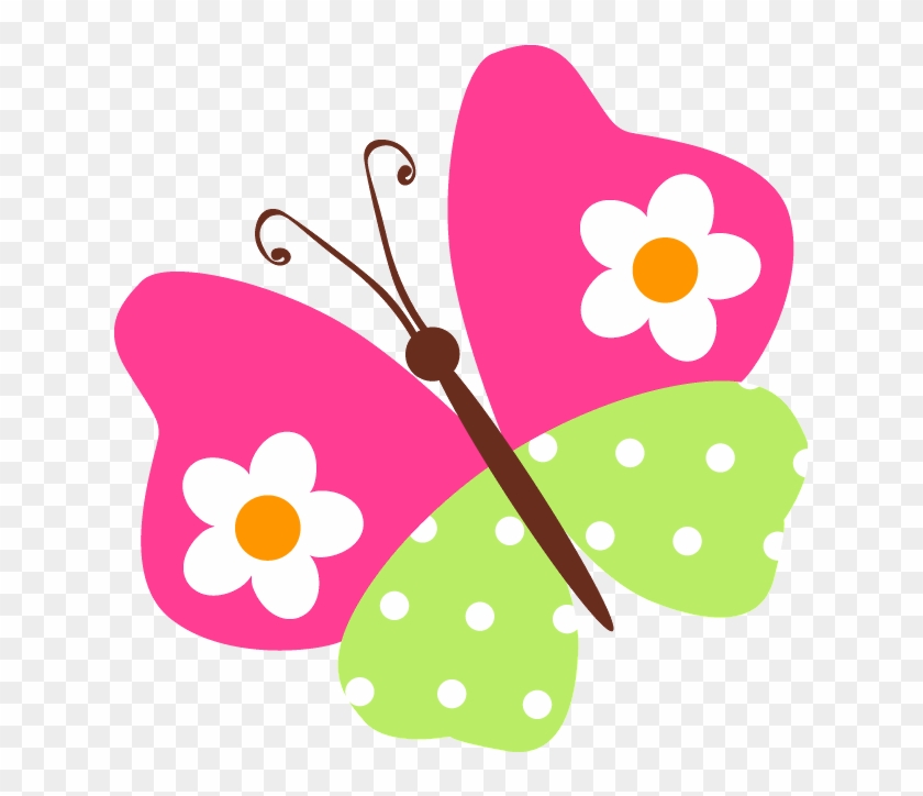 Borboleta Rosaborboletasjardim - Borboleta Rosa E Verde