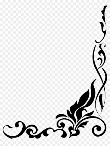 Border Art Nouveau Lyotta By Lyotta On Deviantart - Black And White Floral Border Png