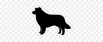 Border Collie Silhouette Waterproof Die-cut Sticker - Silhouette Of A Border Collie