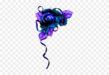 Border Flower Blue