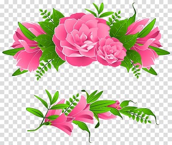 Border Flowers Borders and Frames , pink flower border transparent background PNG clipart