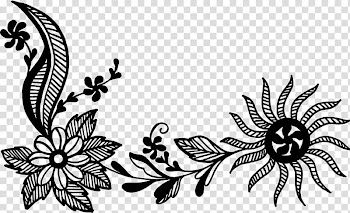 Border Flowers Butterfly Floral design, flower banner transparent background PNG clipart