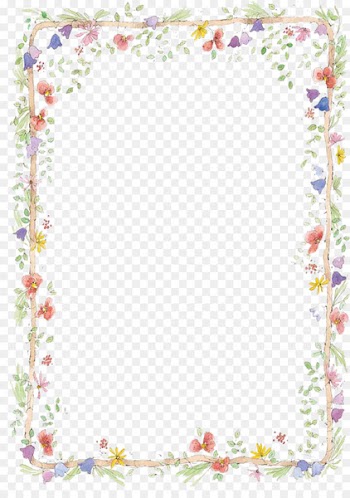 Border Flowers Clip art - free to pull hand painted small fresh borders 