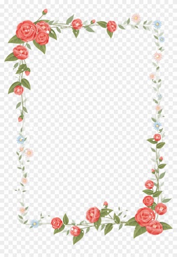Border Flowers Floral Design Clip Art - Frame Border Flower Design Transparent