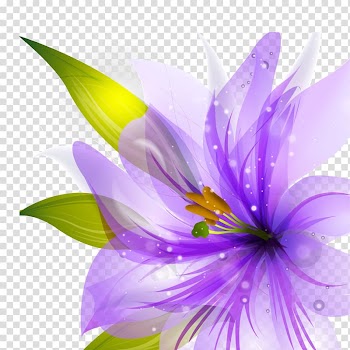 Border Flowers Purple Desktop , blue flower transparent background PNG clipart