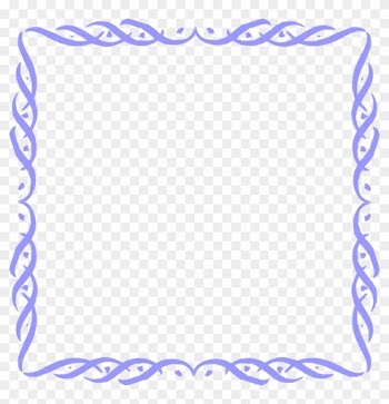 Border Frame Fancy - Blue Border Transparent Background