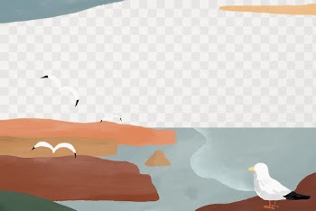Border frame png, watercolor seashore | Free PNG - rawpixel
