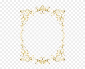 Border Gold Decorative Frame Png Clip Art - Ornamental Frame Png Gold