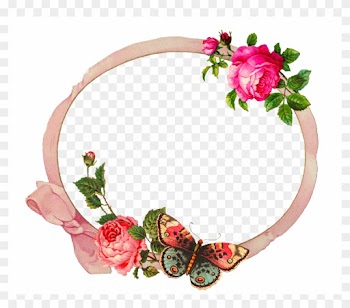 Border Illustration And Decorated It With Roses - Garden Roses
