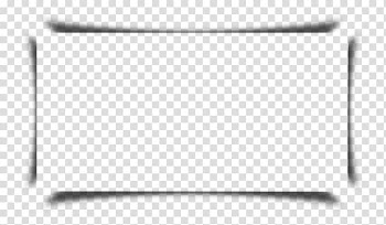 Border line illustration, Black and white Square, Paper shadow projection angle transparent background PNG clipart