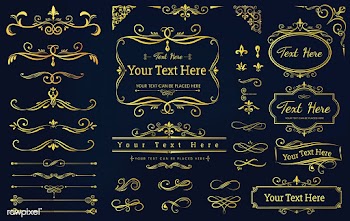 Border ornament gold | Free stock vector - 1620