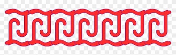 Border Oval Free Double Hook Meander - Border Pattern