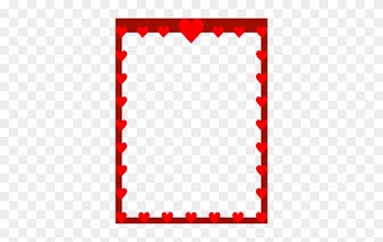 Border With Red Hearts - Valentines Day Border Clip Art