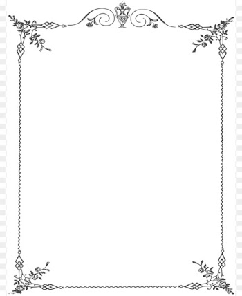 Borders and Frames Black and white Clip art - Elegant Page Borders 