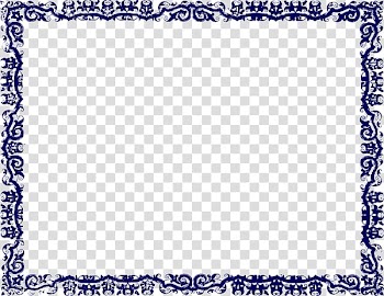 Borders and Frames , Blue Border transparent background PNG clipart
