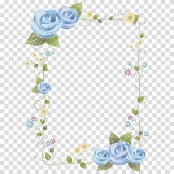 Borders and Frames Blue rose, 素材中国 sccnn.com 7 transparent background PNG clipart