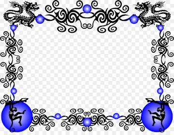 Borders and Frames Chinese dragon New Year Clip art - Chinese Cliparts Border 