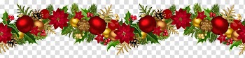 Borders and Frames Christmas Garland , decorative transparent background PNG clipart
