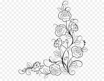 Borders and Frames Coloring book Rose Drawing Flower - rose 