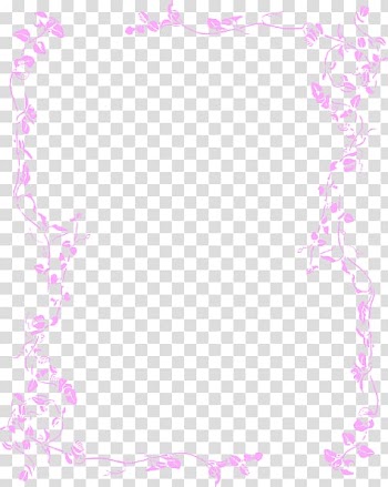 Borders and Frames Flower , Pink Borders transparent background PNG clipart