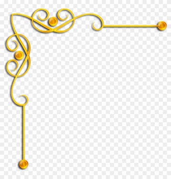 Borders And Frames Gold Clip Art - Gold Frame Corner Png