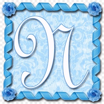 Borders and Frames Picture Frames Clip art Portable Network Graphics Ribbon - capital letter n blue 