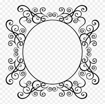 Borders And Frames Picture Frames Decorative Arts Garden - Oval Flourish Frame Png