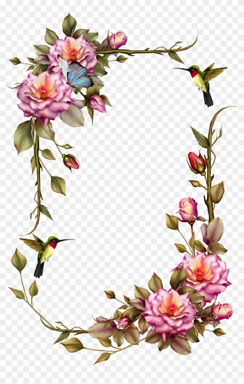 Borders And Frames Picture Frames Flower Wreath Clip - Marcos De Flores Png