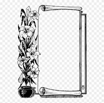 Borders And Frames Picture Frames Scroll Paper Computer - Scroll Border Black And White