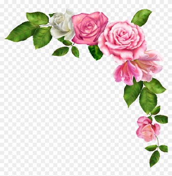Borders And Frames Pink Flowers Clip Art - Border Line Flower Clipart