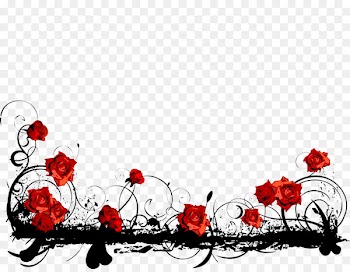 Borders and Frames Red Rose Clip art - Red roses edge 