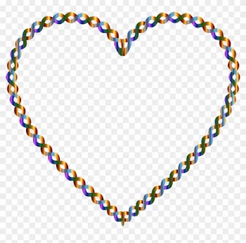 Borders And Frames Right Border Of Heart Necklace Earring - Right Border Of Heart