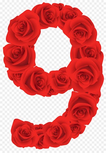 Borders and Frames Rose Number Clip art - Decorative Number Cliparts 