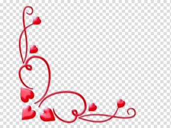 Borders and Frames Valentine's Day Frames , corner transparent background PNG clipart