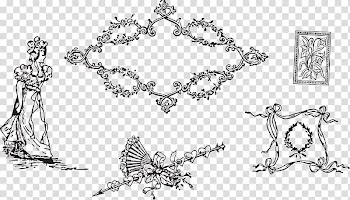 Borders and Frames Victorian era , vintage transparent background PNG clipart