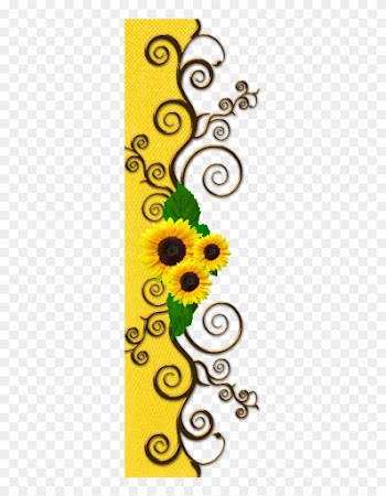 Borders Cantoneiras Cluster Borders Cantoneiras Cluster - Yellow Border Sunflower Png