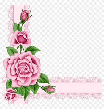 Borders * Cantoneiras * Cluster - Roses Flowers Border Clip Art