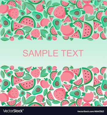 borders from fruits with space for text