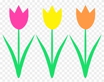 Borders On Pictures - Spring Tulips Clip Art