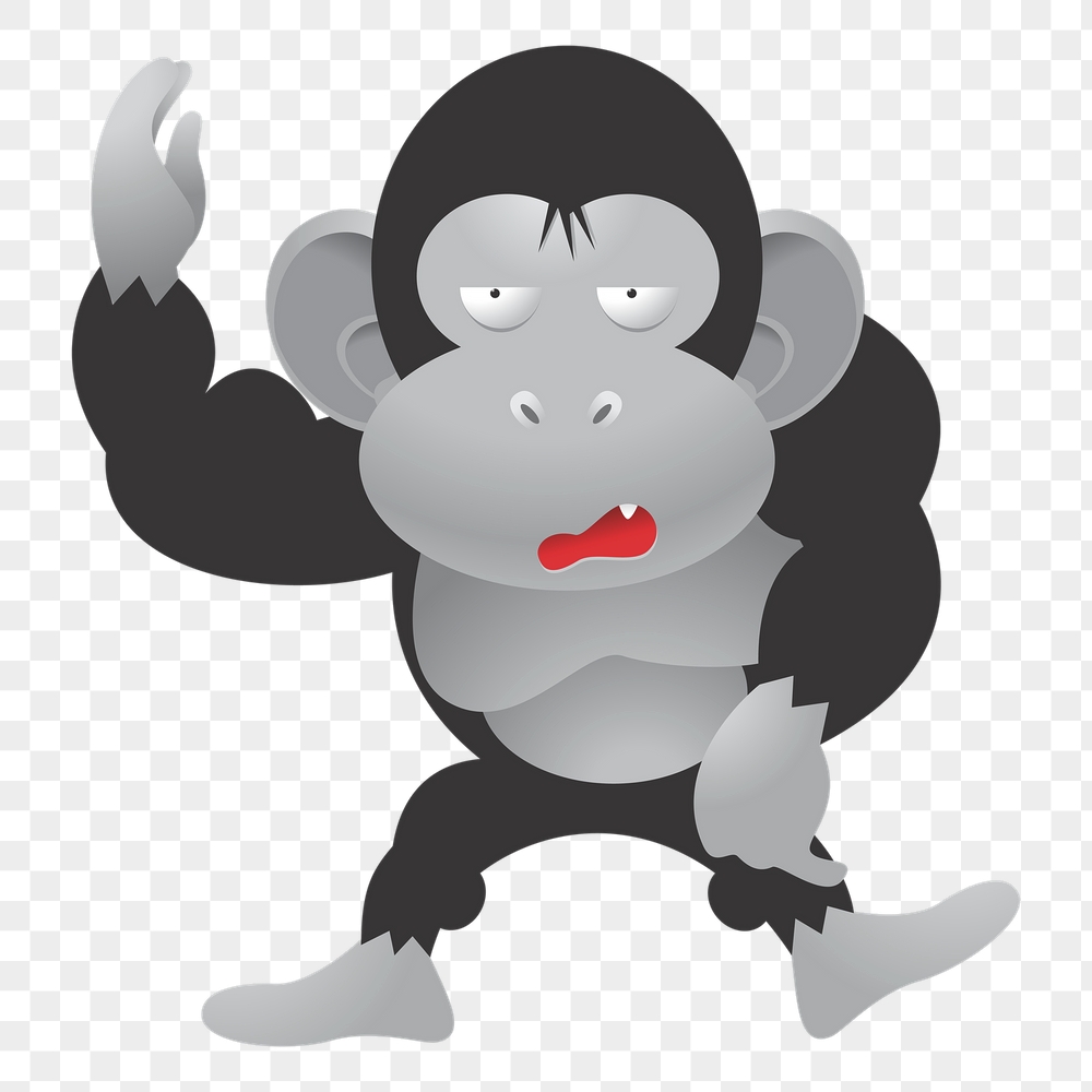 Bored gorilla png sticker, cute | Free PNG - rawpixel