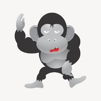 Bored gorilla sticker, cartoon animal | Free Vector - rawpixel