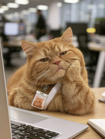 Bored Office Cat