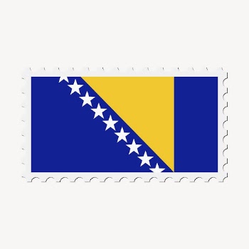 Bosnia and Herzegovina flag clipart, | Free Vector - rawpixel