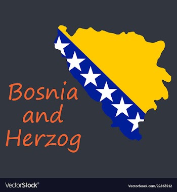 Bosnia and herzegovina political map with capital vector image