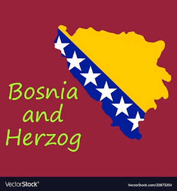 Bosnia and herzegovina political map with capital vector image